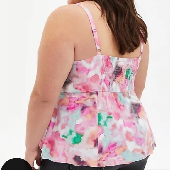 Torrid Plus Watercolor Fit And Flare Tank Top pink new woman’s 5X nwt top - Picture 2 of 9